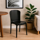 Cadeira Empilhável Tramontina Anna Em Polipropileno Preto