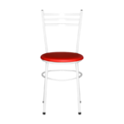 Cadeira Epoxi Branca Para Cozinha  Vermelho
