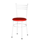 Cadeira Epoxi Branca Para Cozinha  Vermelho