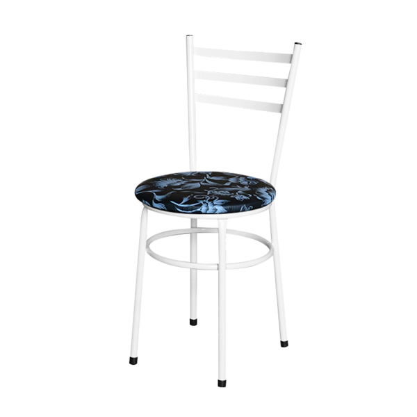 Cadeira Epoxi Branca Para Cozinha Com Assento Personalizado F