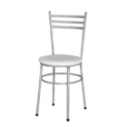 Cadeira Epoxi Cinza Para Cozinha  Branco