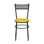 Cadeira Epoxi Preta Para Cozinha  Amarelo