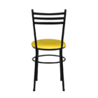 Cadeira Epoxi Preta Para Cozinha  Amarelo