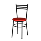 Cadeira Epoxi Preta Para Cozinha  Vermelho
