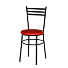 Cadeira Epoxi Preta Para Cozinha  Vermelho