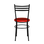 Cadeira Epoxi Preta Para Cozinha  Vermelho