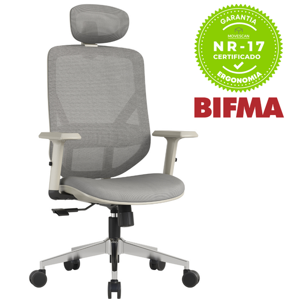Cadeira Ergonômica De Escritório Com Nr17 Presidente Gamma High