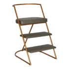 Cadeira Escada Londres - Preto/pelucia Preto