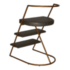 Cadeira Escada Londres - Preto/pelucia Preto