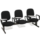 Cadeira Escolar Em Longarina Para Escolas Linha Uno Preto