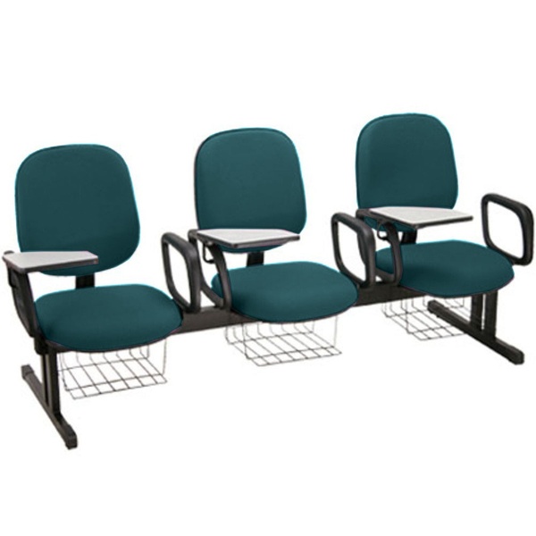 Cadeira Escolar Em Longarina Para Escolas Linha Uno Verde