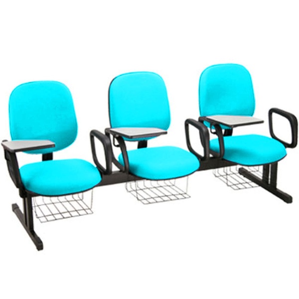 Cadeira Escolar Em Longarina Para Escolas Linha Uno Verde