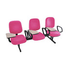 Cadeira Escolar Universitária Em Longarina Com Prancheta Para