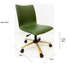 Cadeira Escritório Amanda Cor Verde Oliva Base Cor Dourado Fo