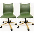 Cadeira Escritório Amanda Cor Verde Oliva Base Cor Dourado Fo