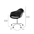 Cadeira Escritório Arm Base Cromada Dsw-m Office Cinza Brasão