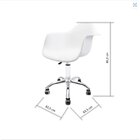 Cadeira Escritório Arm Base Cromada Dsw-m Office Tangerina