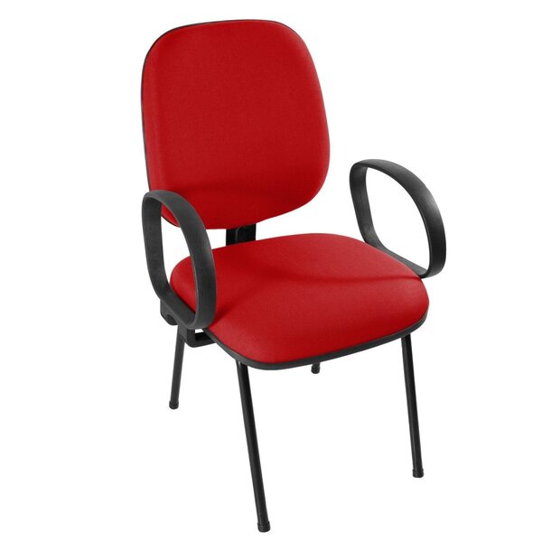 Cadeira Escritório Auditório Hotel Fixa Estofada Com Braço Co