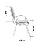 Cadeira Escritório Auditório Hotel Fixa Estofada Com Braço Co