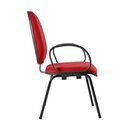 Cadeira Escritório Auditório Hotel Fixa Estofada Com Braço Co