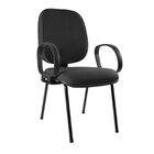 Cadeira Escritório Auditório Hotel Fixa Estofada Com Braço Co