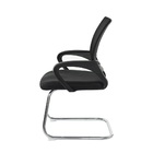 Cadeira Escritório Basic Diretor Fixa Tela Mesh Preta Base Cr