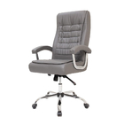 Cadeira Escritório Big Presidente Cinza Mola Ensacada Base Gi