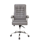 Cadeira Escritório Big Presidente Cinza Mola Ensacada Base Gi