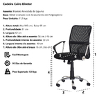 Cadeira Escritório Cairo Diretor Tela Mesh Preta Base Giratór