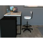 Cadeira Escritório Caixa Giratória Encosto Tira Mocho Couro B