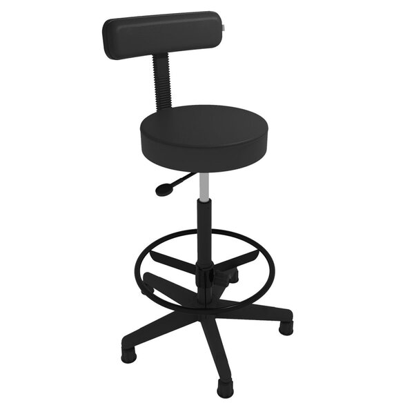 Cadeira Escritório Caixa Giratória Encosto Tira Mocho Couro P