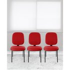 Cadeira Escritório Coletiva Auditório Hotel Fixa Com Lâmina C