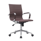 Cadeira Escritório Diretor Eames Em Couro - Café - 10 Cadeiras