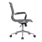 Cadeira Escritório Diretor Eames Em Couro - Preta - 2 Cadeiras