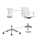 Cadeira Escritório Diretor Eames Em Tela - Branca - 10 Cadeir
