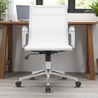 Cadeira Escritório Diretor Eames Em Tela - Branca - 1 Cadeira