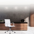 Cadeira Escritório Diretor Eames Em Tela - Branca - 6 Cadeiras