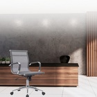 Cadeira Escritório Diretor Eames Em Tela - Cinza - 2 Cadeiras