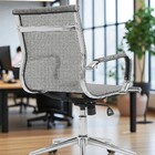 Cadeira Escritório Diretor Eames Em Tela - Cinza Quantidade:6