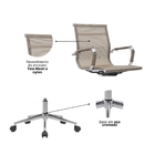 Cadeira Escritório Diretor Eames Em Tela - Dourada - 8 Cadeir