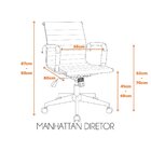 Cadeira Escritório Diretor Esteirinha Corino Manhattan