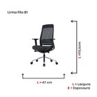 Cadeira Escritório Diretor Executiva Filo B1 Preto