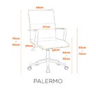 Cadeira Escritório Diretor Giratória Em Couro Com Relax Paler