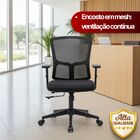 Cadeira Escritório Diretor Grid Em Tela - Preta - 6 Cadeiras