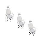 Cadeira Escritório Diretor Mesh Encosto De Cabeça Branco - Ki