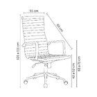 Cadeira Escritório Diretor Office Com Rodízio Esteirinha Conf