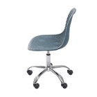 Cadeira Escritório Eames Colméia Base Com Rodízio Azul Petról