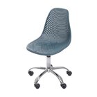Cadeira Escritório Eames Colméia Base Com Rodízio Azul Petról