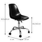 Cadeira Escritório Eames Colméia Base Com Rodízio Branco/crom