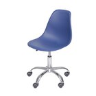 Cadeira Escritório Eames Giratória Com Rodízio Dkr Azul Marin